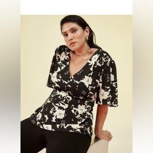 NWOT Addition Elle beautiful and flattering draped top.